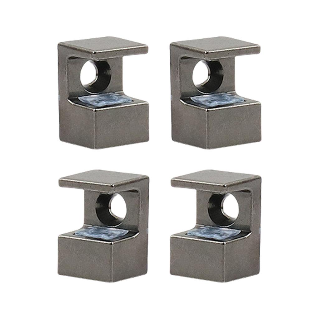 Set mit 4 verstellbaren Glasclips Zinklegierungsmaterialien Praktisch für 10 12mm Glaspaneele mit sicheren Feststellschrauben