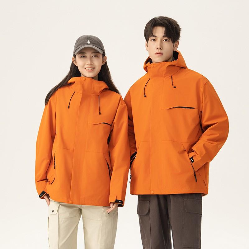 Unisex 3-in-1 Removable Waterproof Windproof Outdoor Jacket With Fleece Liner Hiking Camping Fall Winter