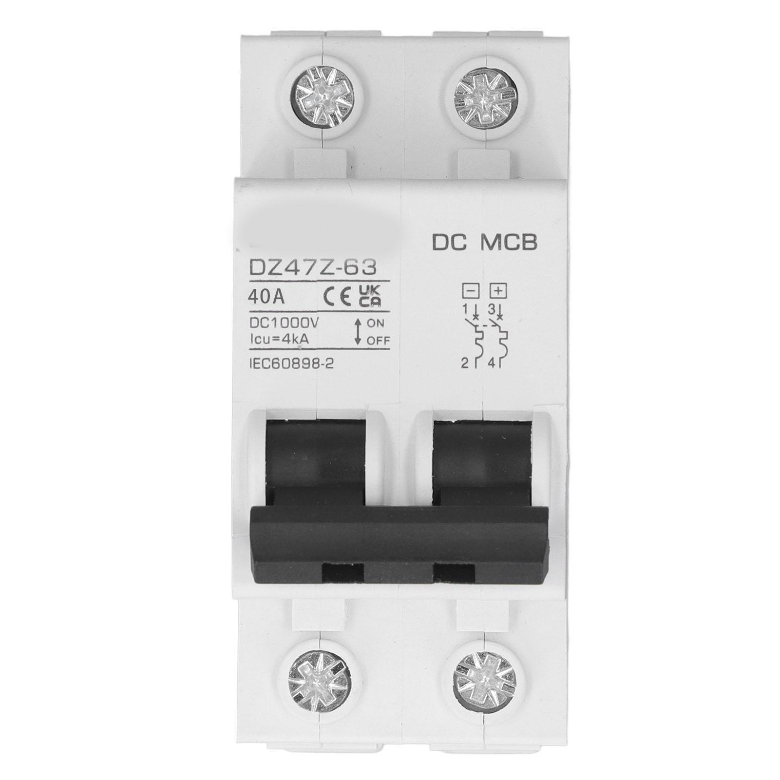 

DC Circuit Breaker Overload Protection Magnetic System PV Circuit Breaker 2P 1000V 40A