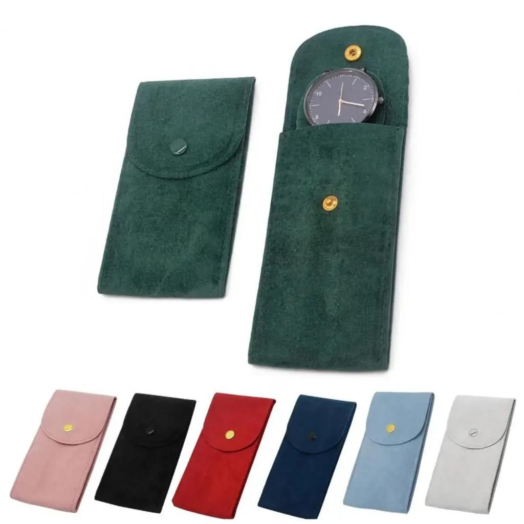 Watch Dust Protection Case Storage Bag Blue and Black Flannelette Gift Bag Travel Storage Case Durable Portable Watch Bag