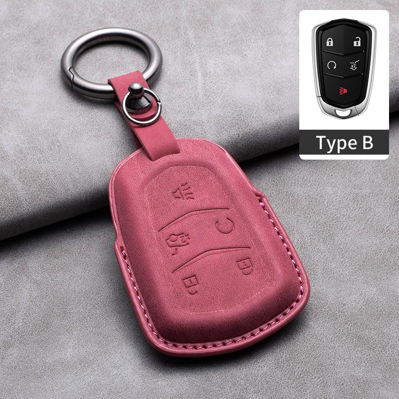 New Sheepskin Car Remote Key Cover Case Shell For Cadillac ATS-L XTS XT5 CTS CT6 ATS 28T SRX Escalade 2015 Styling Accessories
