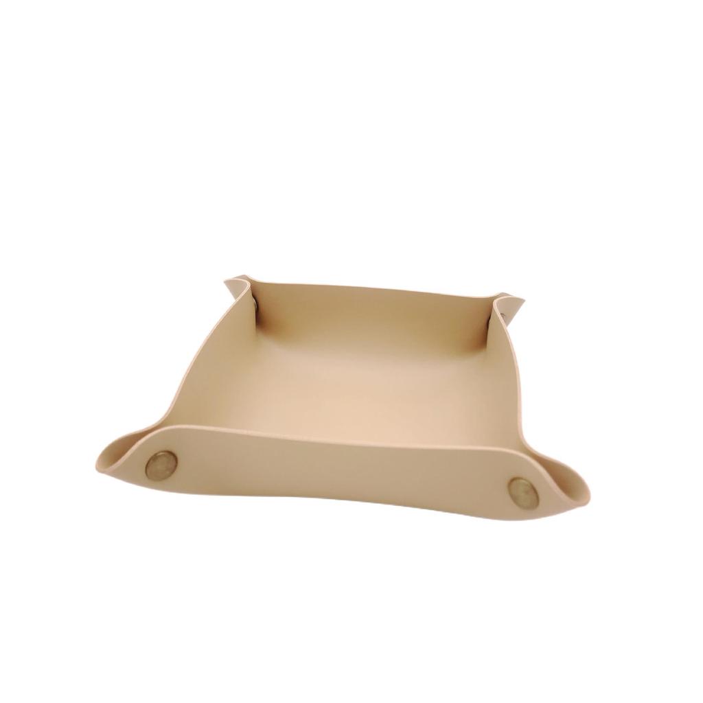 Nordic PU Leather Desktop Tray for Jewelry, Cosmetics, & Keys
