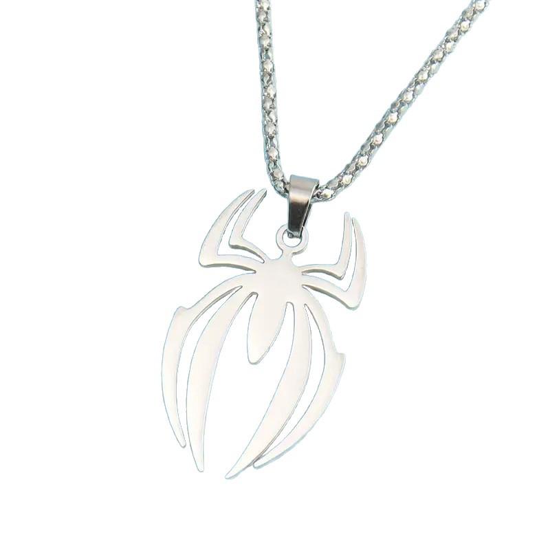 Unisex Spider Logo Pendant Necklace - Versatile Style Jewelry Gift