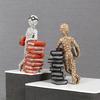 Abstract Reading Men Figurine Modern Sitting Lying Letter Man Statue Home Office Study Room Artistic Decoration Ornament