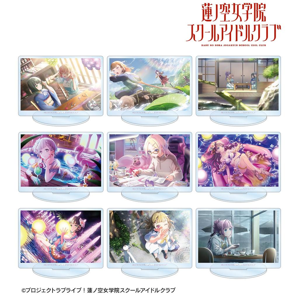 Love Hasunozora Academy School Idol Club Trading Acrylic Stand BOX Live! Girls' ver.A 9-piece