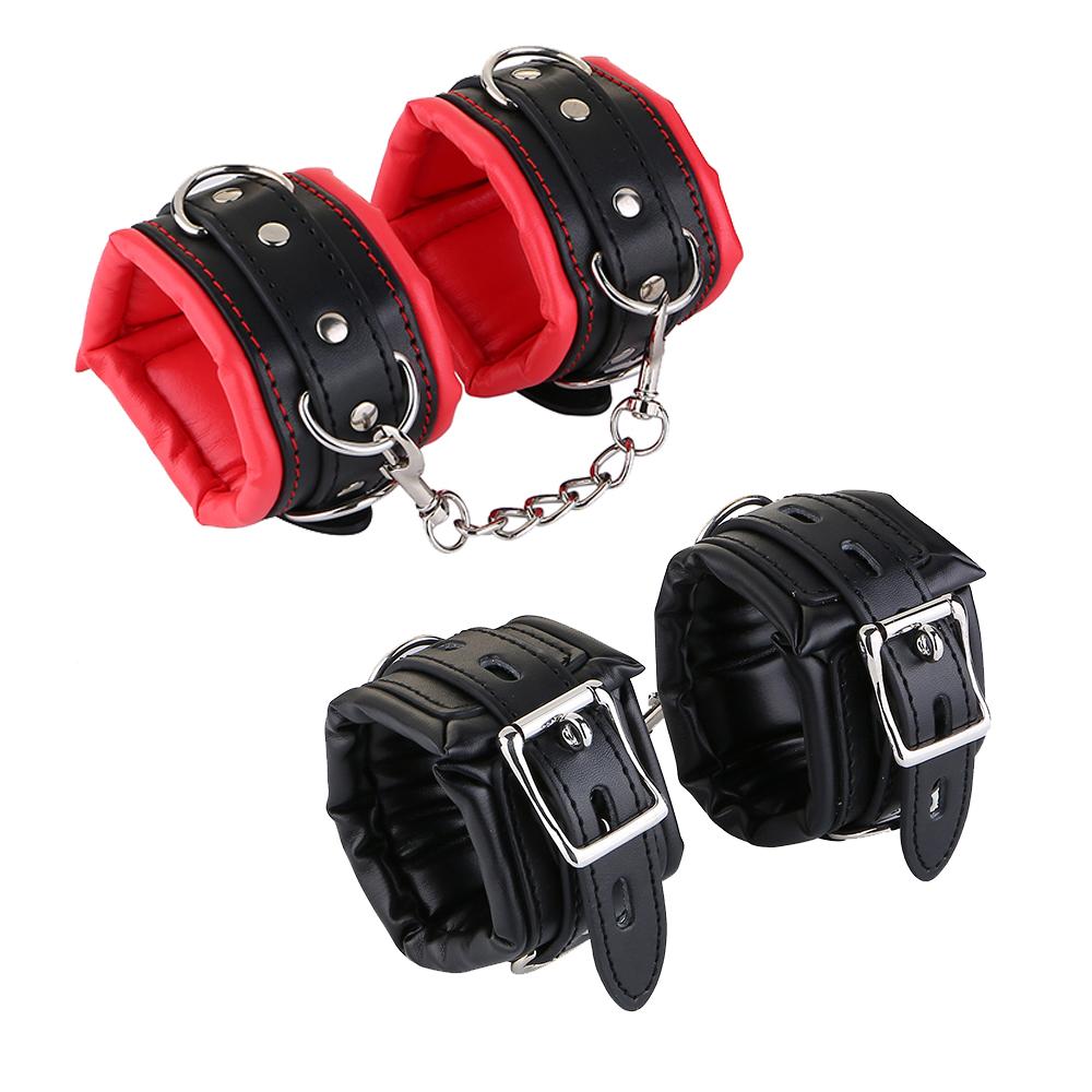 BDSM Bondage Set Stainless Steel Adjustable Telescopic Sex Slave Handcuffs Ankle Cuffs Fetish Restraints Sex Toys for