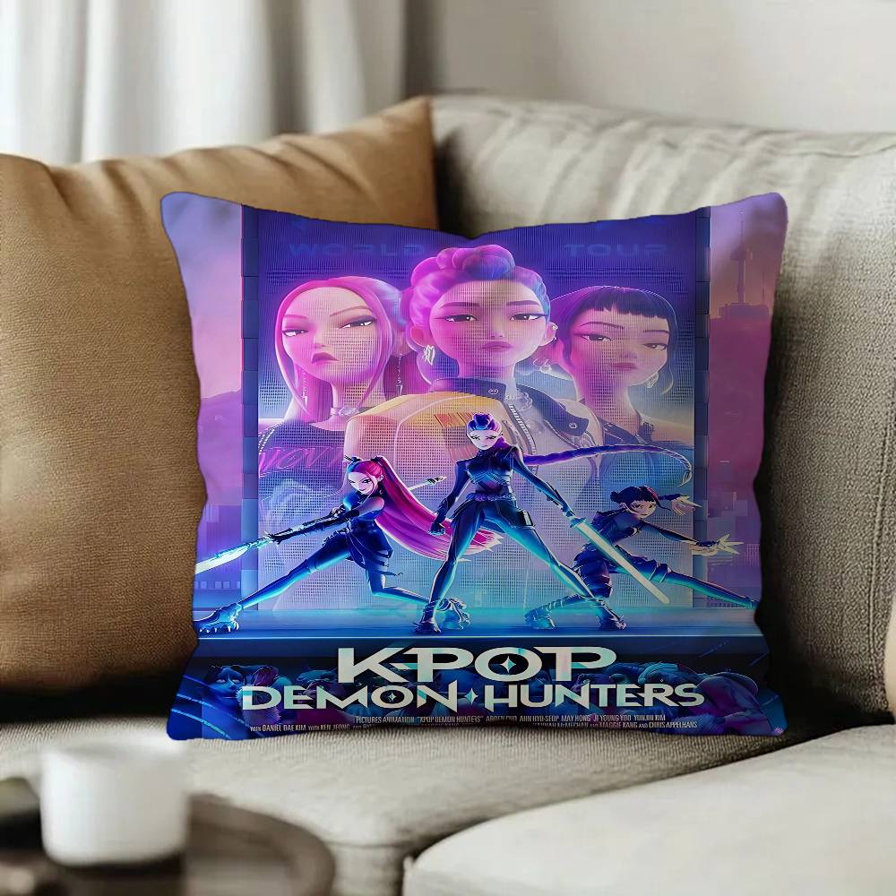 Anime Kpop DDemon GHunte pillow cover sofa cushion cover home room decoration children gift