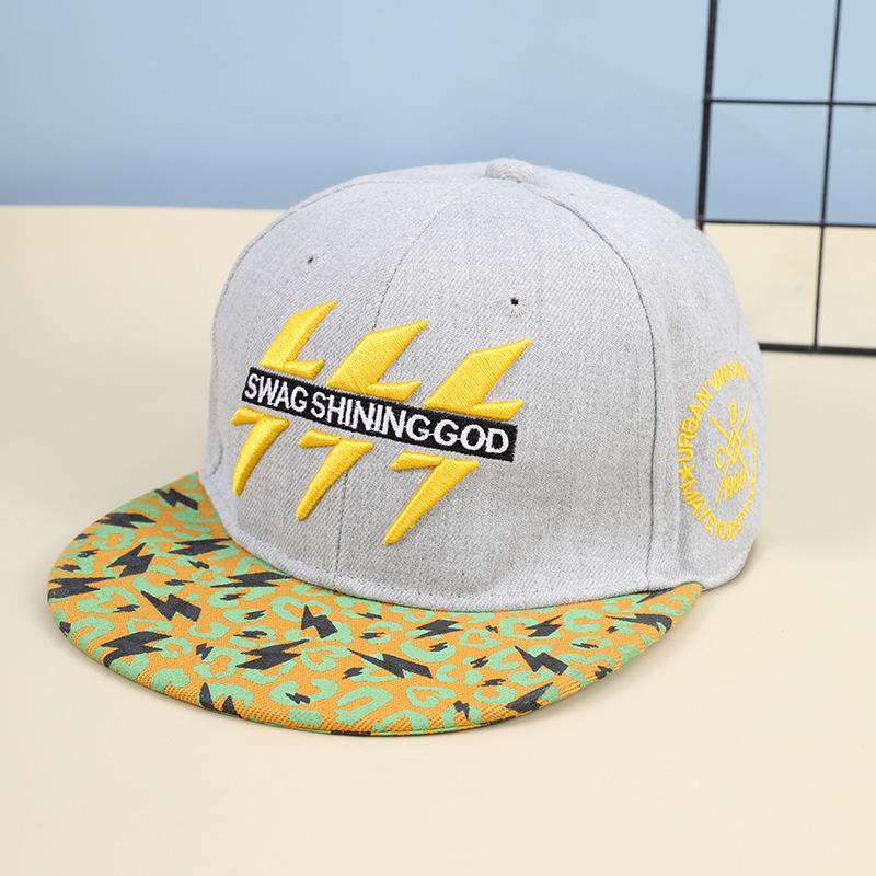 Hip Hop Hat Men's Baseball Cap, Embroidered Lightning Cap, New Sunshade and Sunscreen Cap