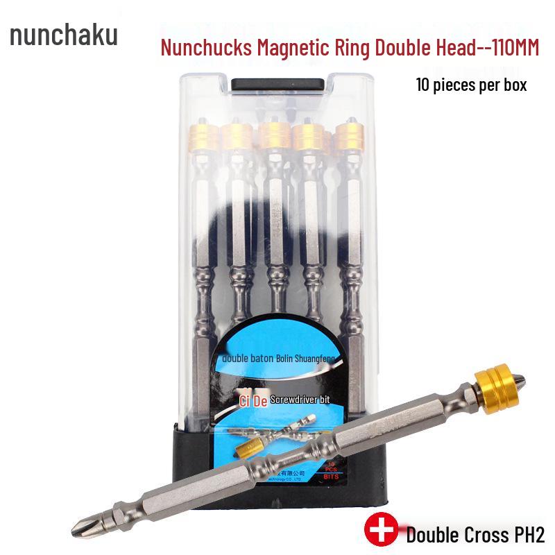 Pistol Drill Double-Ended Magnetic Screwdriver Bits Set