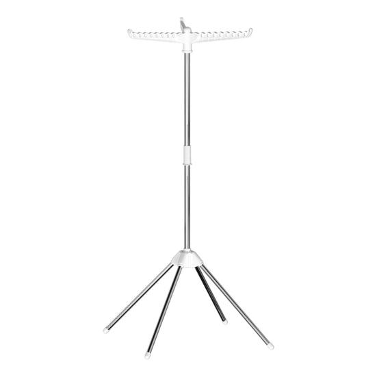 Folding Clothes Rack with Stable Base Space-saving Design Flexible Arm Clothes Hanger Portable Clothes Drying Rack
