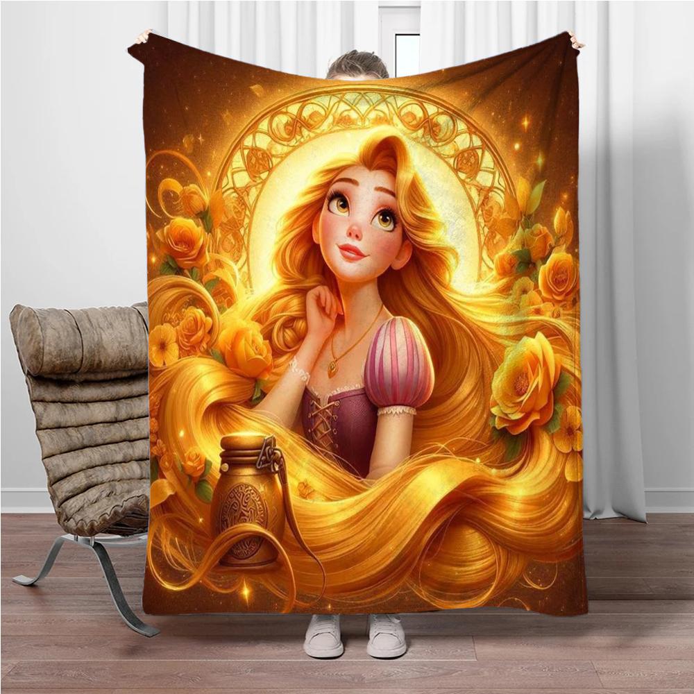 Kreslená Rapunzel Flanelová deka Dětská teplá měkká deka na pohovku postel Krycí deka Vhodná k narozeninám Suvenýry Dárky