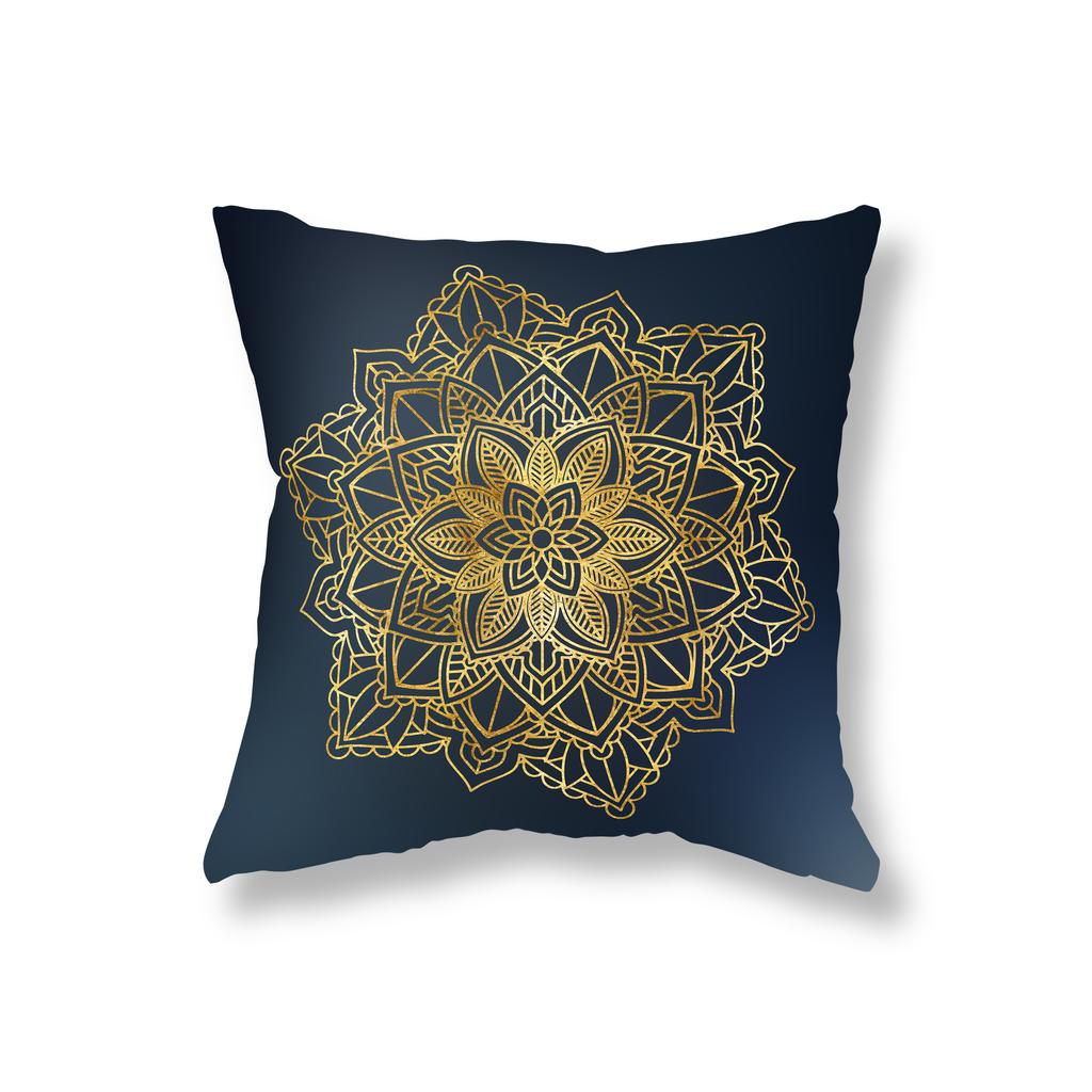 Poszewka na poduszkę dekoracyjną z nadrukiem geometrycznej mandali Pokrowiec na poduszkę do dekoracji sofy, pokoju, szafki nocnej, biura, krzesła do gier Pokrowiec na poduszkę do wystroju domu