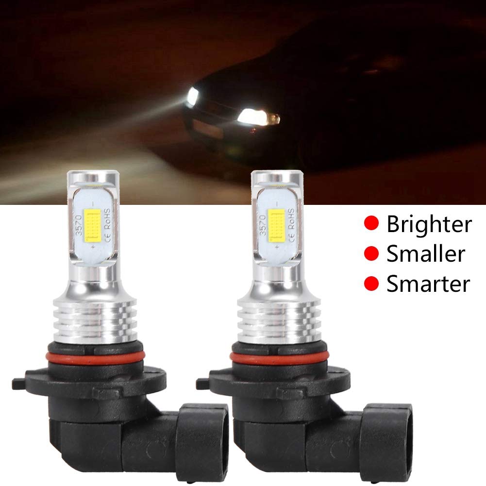 H10 9145 Fog Light 80 8000K White LED Fog Light Highlight Universal Replacement Bulbs, 2-Pack, Bulbs, 12-24V