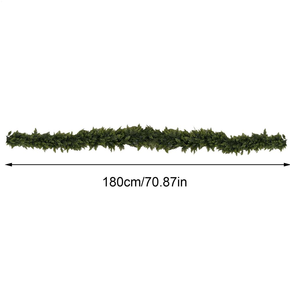 Artificial Encrypted Cedar Wreath Christmas Greenery Pine Garland Cedar Needle And Leaves Wreath For Porch Fireplace Mantel