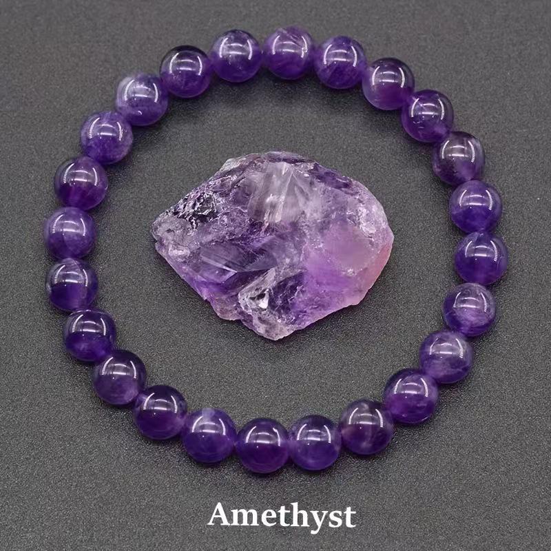 Amethyst Tiger Eye & Pink Crystal Bracelet