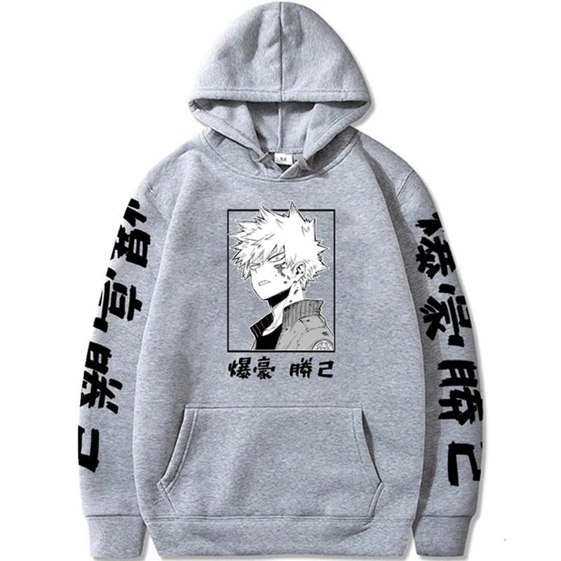 Anime Figure My Hero Academia Katsuki Bakugo Hoodies Men's Women Japanese Style Anime Sweatshirt Funny Harajuku Casual Pullovers