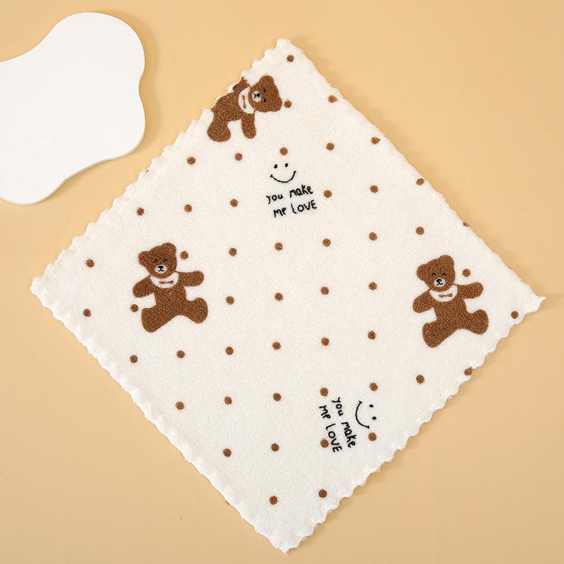 

Детское впитывающее квадратное полотенце с принтом bear белый