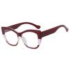  New Fashion Double Color Cat Eye Women Glasses Frame Clear Anti Blue Light Optical Leopard Eyewear