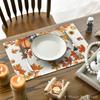 Artoid Mode Fall Pumpk Sunflowers Leaves Placemats Set of 4, 12x18 Inch Thanksgiving Vintage Table Mats for Dining Party Decoration