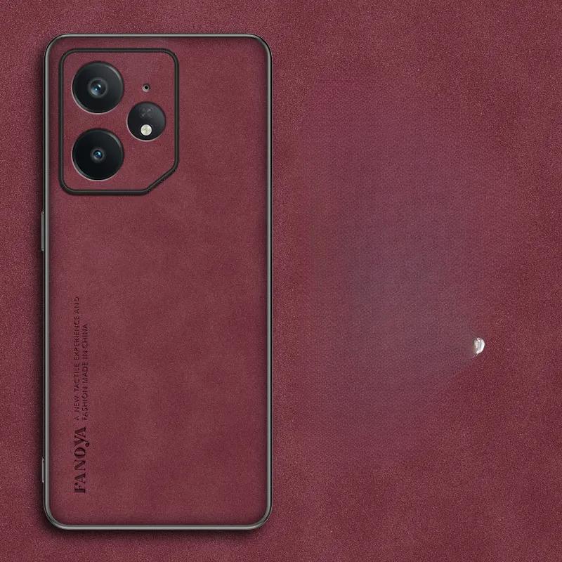 

Для Realme NEO 7 GT 7 Pro Роскошный кожаный чехол Skinsheep для Realme NEO7 GT7pro 6 T NEO 6 SE Защитный противоударный силиконовый бампер Realme GT6 красный