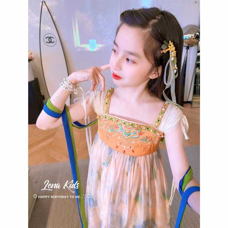 LENAKIDS Girls  Hanfu Style Princess Dress One Size M (165-175cm/55-67.5kg)