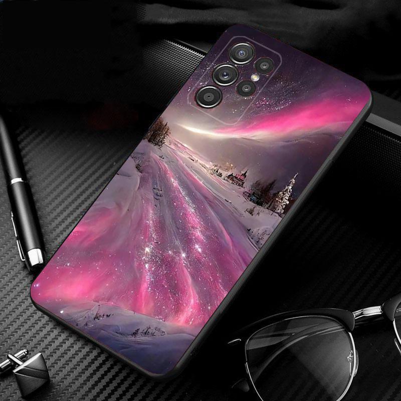 Phone Case For Samsung Galaxy S25 S24 S23 S22 S21 Ultra S24 S23 S22 S21 S25 Plus S24 S20 FE Moonlight Beach Scenery