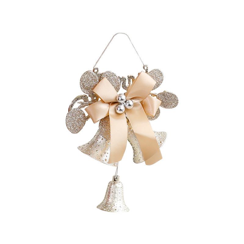 1pc Christmas Bell Pendants Christmas Atmosphere Decorations Door Hangers Bows Wind Chimes Christmas Tree Ornaments