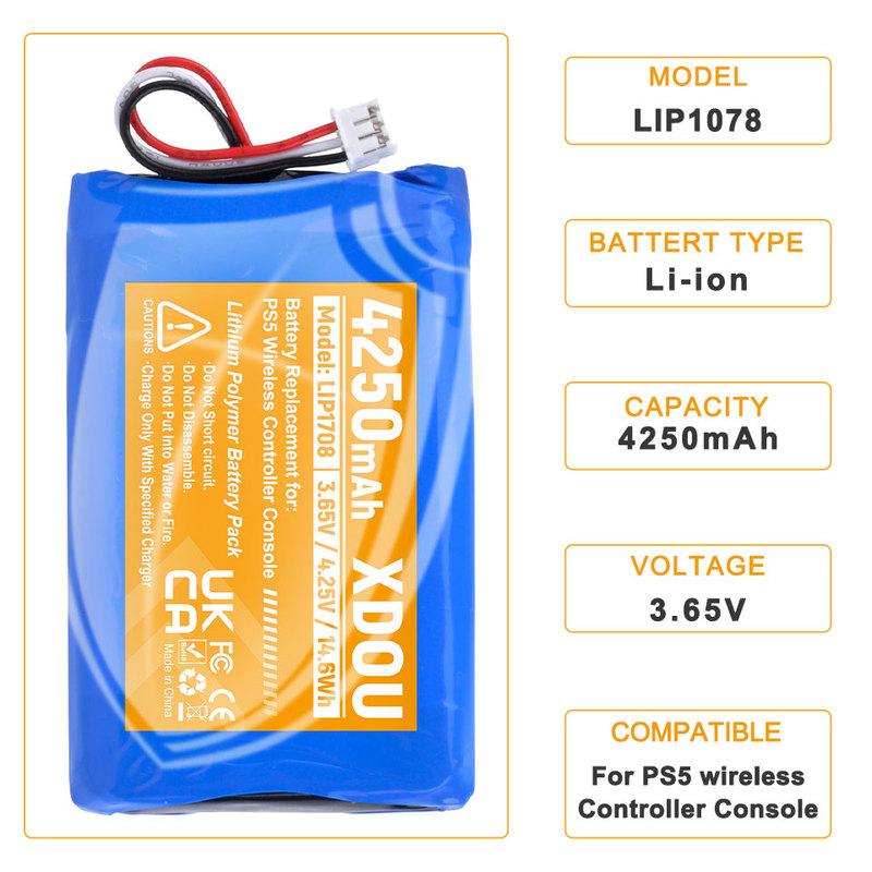 4250mAh PS5 PS 5 Wireless Controller Battery for Sony Playstation 5 LIP1708 Dualsense Gamepad Controller CFI-ZCT1W CFI-ZCT1J