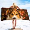 Corgi Serie Strandurlaub Strandtuch Schwimmbad Badetuch Mikrofaser Sporttuch