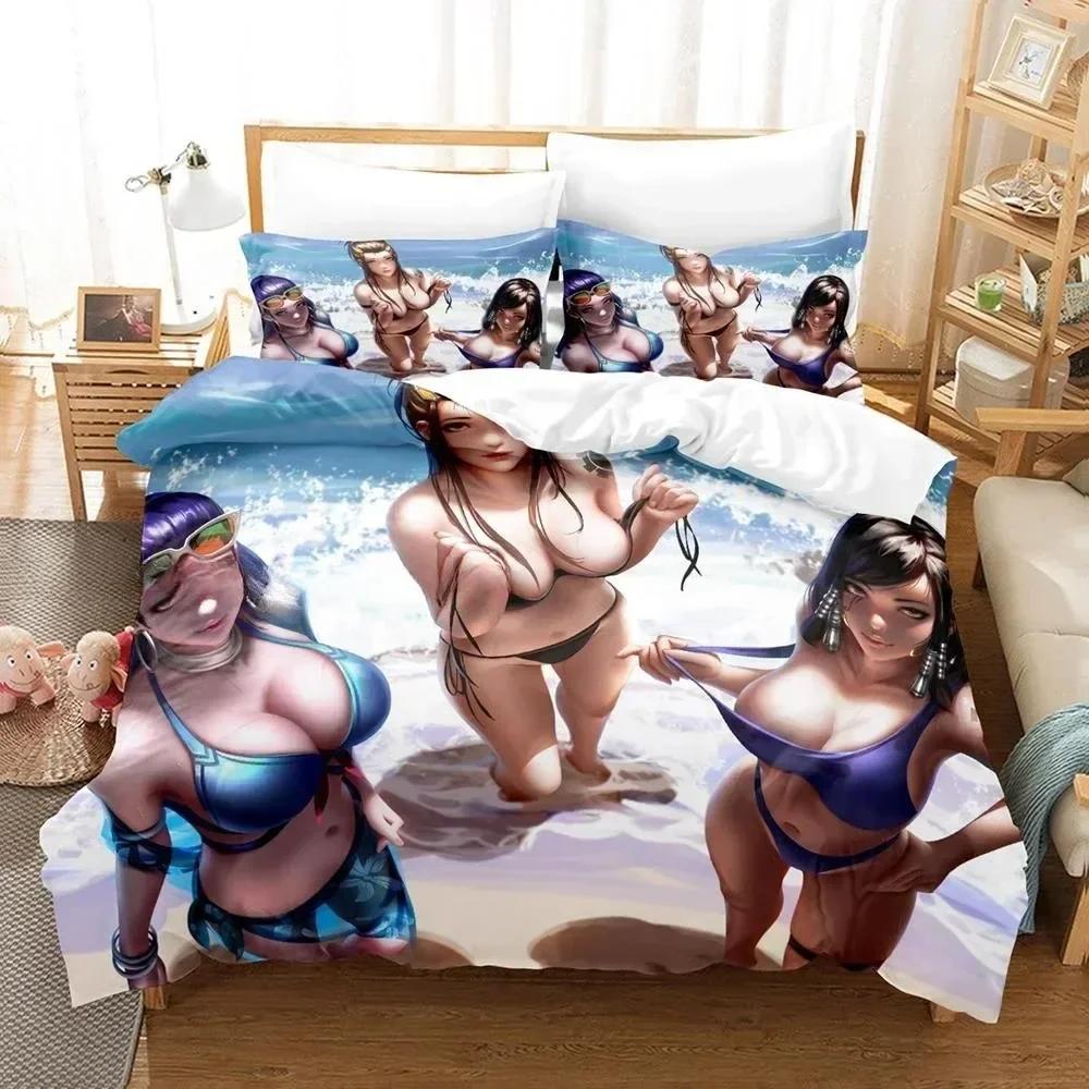 3D Printing  Sexy Girls Overwatch Bedding Set Duvet Cover Sheet Pillowcase Bed Full Queen King Size Comforter Bedroom