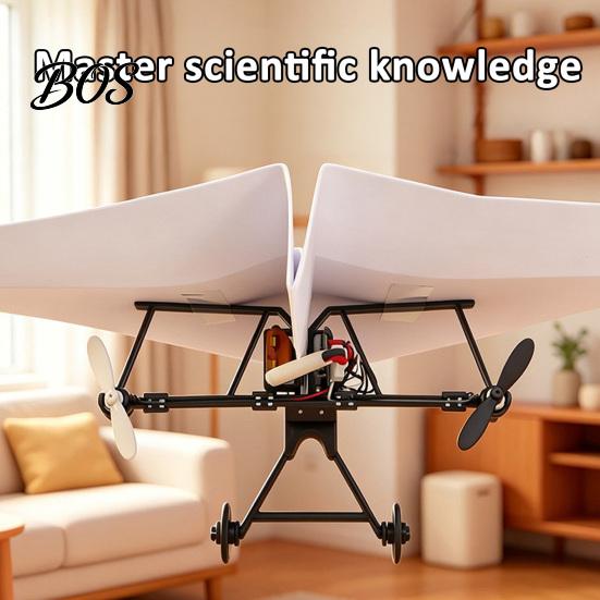 Aircraft Launcher Component Set RC Paper Airplane DIY Kit, Remote Control Plane Electric Module with Gyro Power Stabilizer, Dual Propellers,