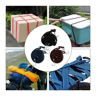 4 Meter Long Bungee Rope With Hooks Clips Heavy Duty Luggage Cord Rope Elastics Rubber Strap Fixed Band Hook Accessories