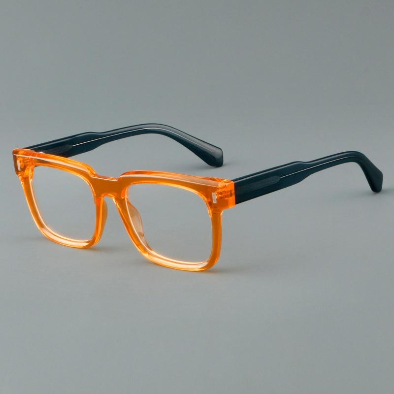 F·DRACON New Plate Glasses Frame Retro Square Men's Frame Fashionable Anti-blue Light Optical Prescription Frame Women's 30101