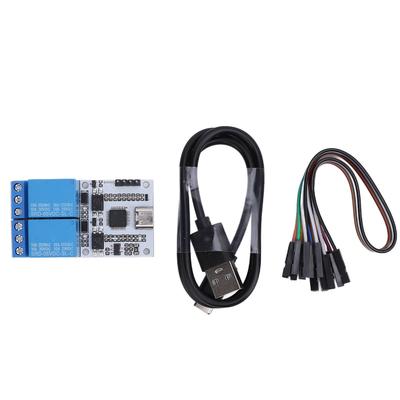 USB Relaismodul 2 Kanal 5V Smart Serielle Steuerung Intelligent Optokoppler Schutz TYP C