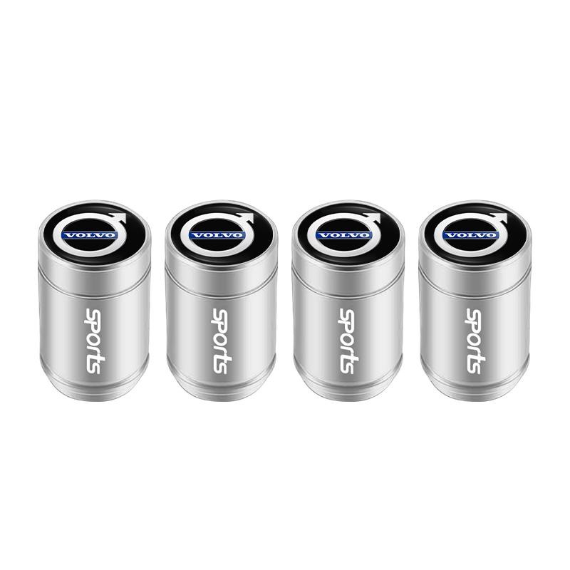 4Pcs Aluminum Alloy Car Wheel Tire Valve Caps Stem Cover For Volvo Rdesign XC60 XC90 XC40 V50 V60 V40 EX30 S60 C30 V70 S90 AWD