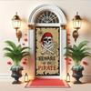Pirate Door Cover Banner Beware of the Pirate 71x35 Inch Party Door Sign for Front Door Skull Map Design Door Cover for Halloween Theme Party Outdoor