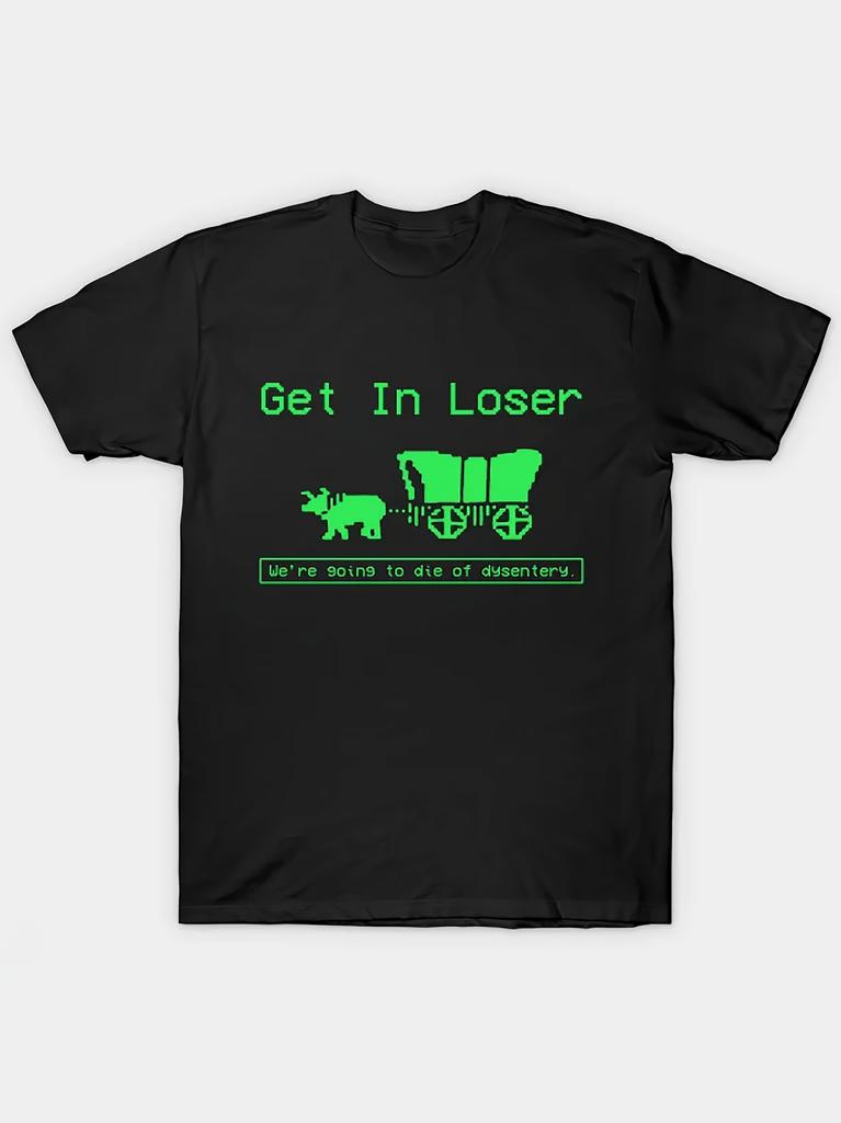 "Fun 'Get Out of Here, Loser' Pattern Women's T-Shirt Casual Summer T-Shirt, Crew Neck Short Sleeve"women Clothing Fashion Y2...