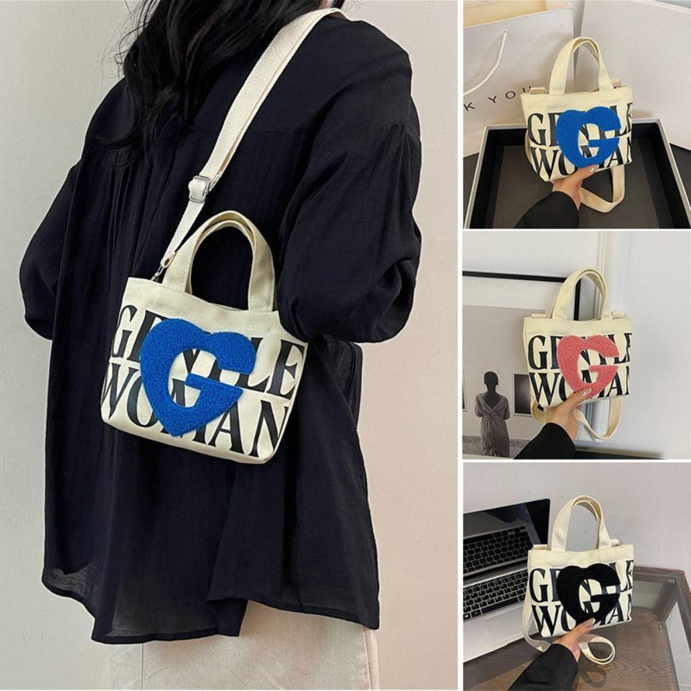 

Large Capacity Crossbody Bags Canvas Makeup Lipstick Bags Fashion Shoulder Bags Gentlewoman