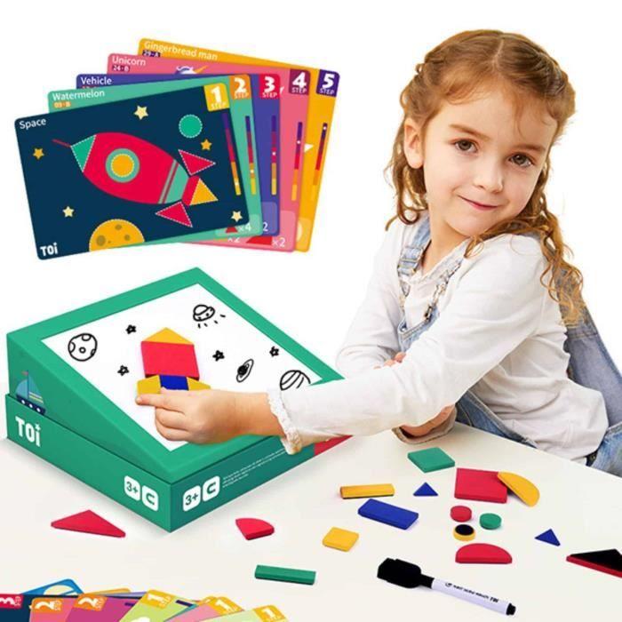 Puzzle Magnétique Géométrique - CREATIVPAD - Pour Enfant de 3 ans et plus - Moins de 100 pièces