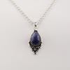 Sodalite Gemstone 925 Sterling Silver Statement Pretty Pendant 1.5" For Women PP-70-31