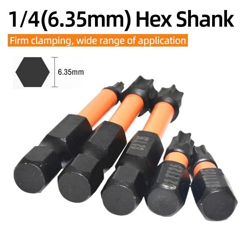 26Pcs Torx Screwdriver Bit Security Tamper Proof Magnetic Screwdrivers Bits Drill Star Plum Solid Hollow Screw Driver 1/4 Hex S2