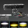 1/2pcs 5 Lens LED Light Spotlight Headlights White Yellow High Low Beam Driving Lamp 12V-80V Motorcycles Dirt Bike Trucks SUVs UTV ATV