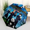 1 PC Automatic Folding Umbrella - Jujutsu Kaisen Pattern Portable Foldable Design With 8 Ribs Christmas Birthday Gifts