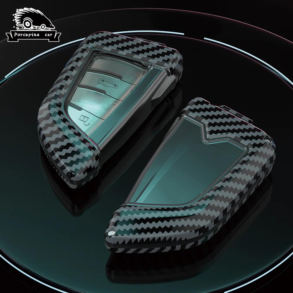 Gradient Carbon Fiber Car Key Case Cover For Bmw 3 5 Series 6Gt X1 X3 X5 X6 F45 F46 G20 G30 G32 G11 G12 F48 G01 F15 F85 F16 F86