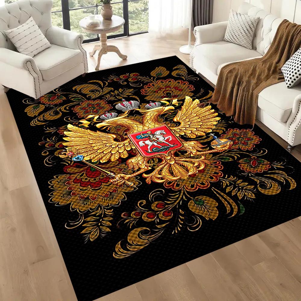 Russian Coat Of Arms Square rugs are a great choice for living rooms, bedrooms, home décor, and as gifts.