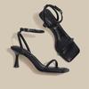 Fashion 2025 Summer Women's Roman Sandals Open Toe Office and Career Fashion Buckle Strap Outdoor New Solid Best Seller Heeled Sandals
