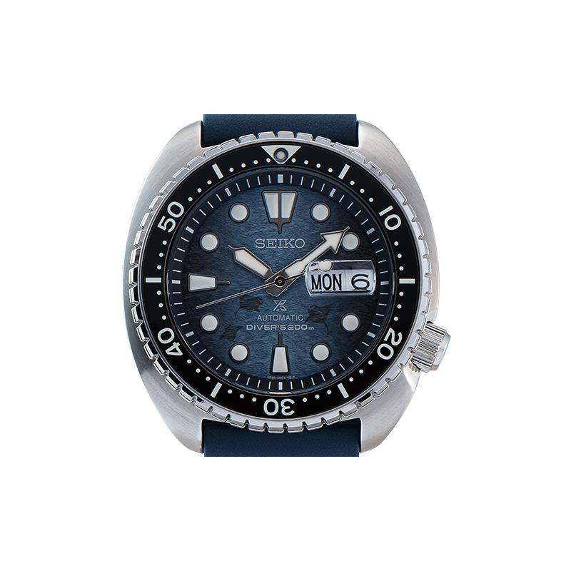 Seiko Prospex Marine Charity 200-meter Diving Mechanical Watch Automatic Silicone Strap Men's Watch Blue Dial SRPF77K1