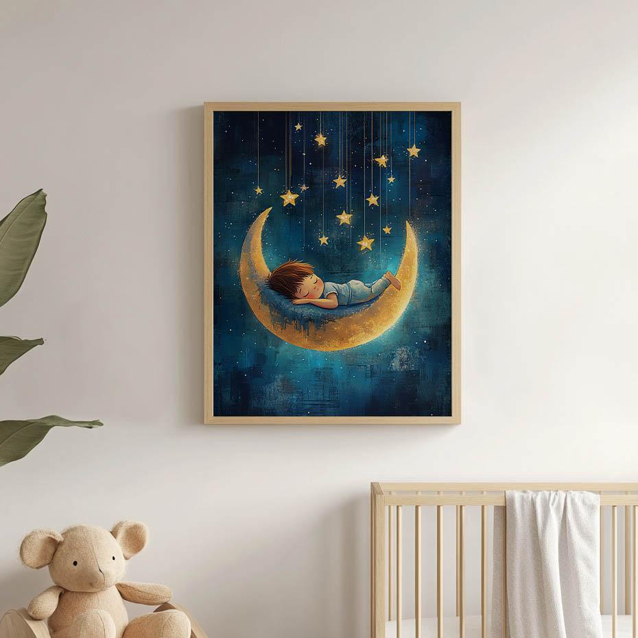 Poster Dream On The Moon Poster Dream On The Moon, 50X70 Cm, Frameless, Matte Paper 230 Gsm