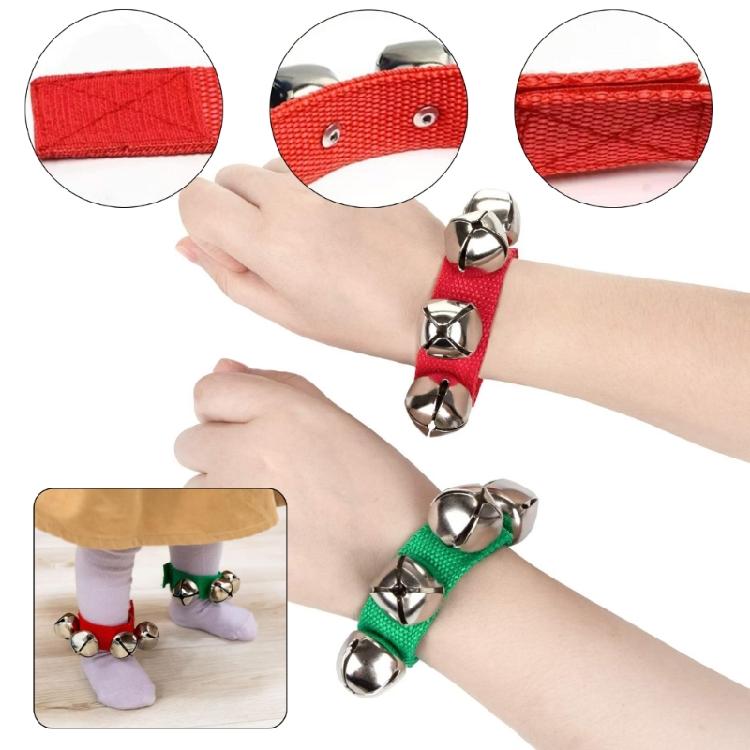 8Pcs Wrist Band Wrist Bells Band Wrist Bells Bracelets Wrist Band, Musical Ankle Bells Rhythm Instrument Percussion Toy