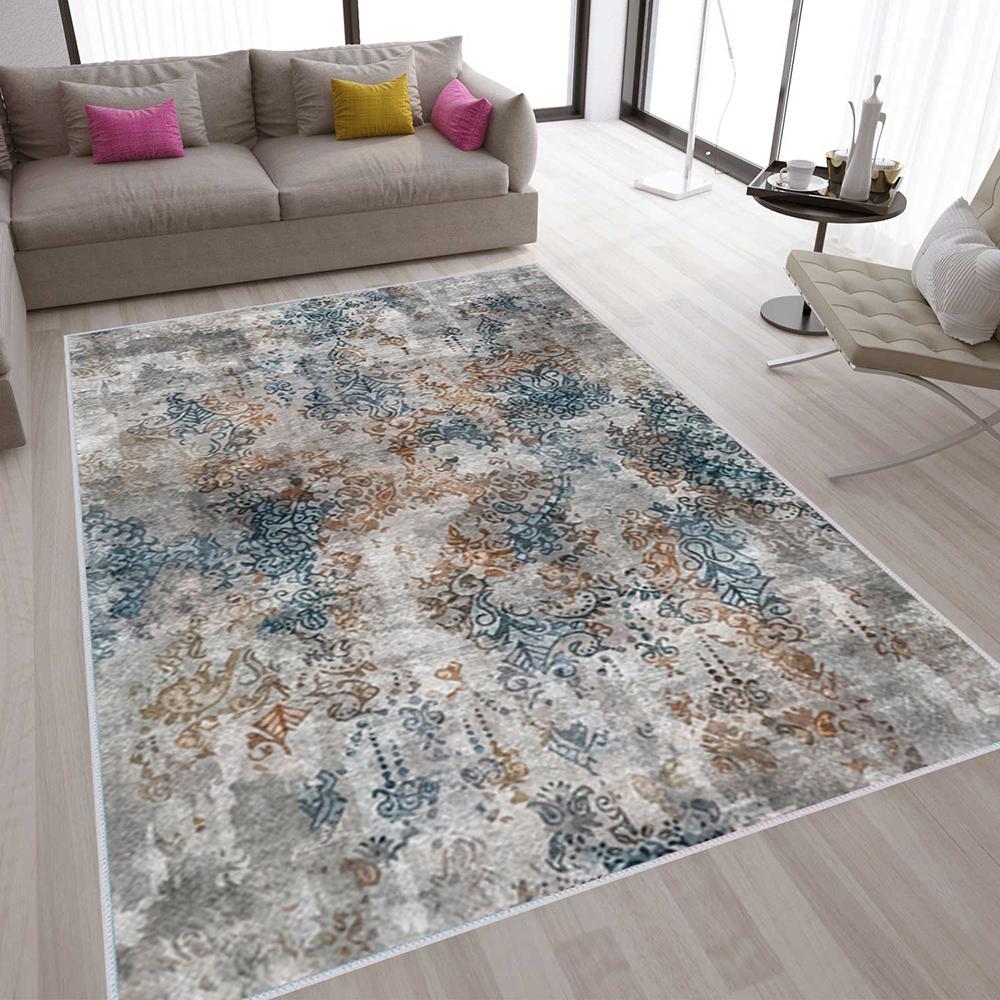 

Rovigo Home Моющийся ковер с набивным рисунком RVG1588-SD292 80 x 150 серый